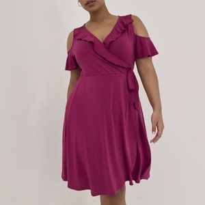 Torrid- Boysenberry Pink Wrap Dress